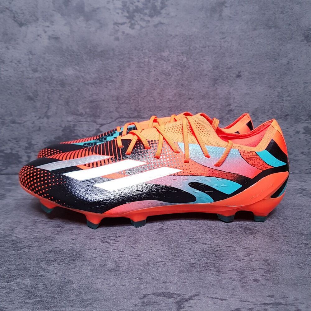 Adidas Men's X Speedportal Messi.1 FG in Bright Orange, Black, White & Teal